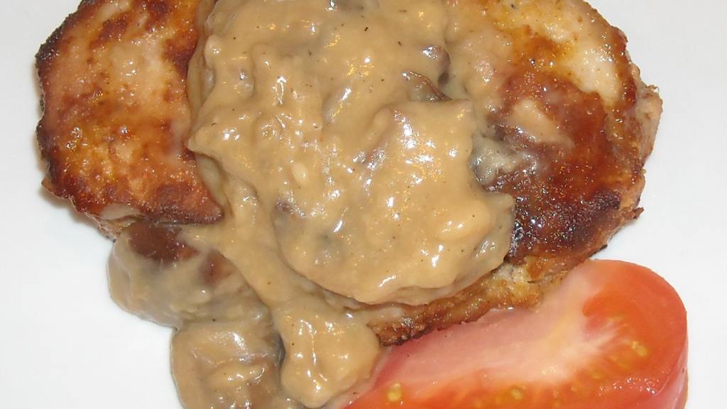 Pork Chops With Mushrooms and a Mild Horseradish Sauce Recipe