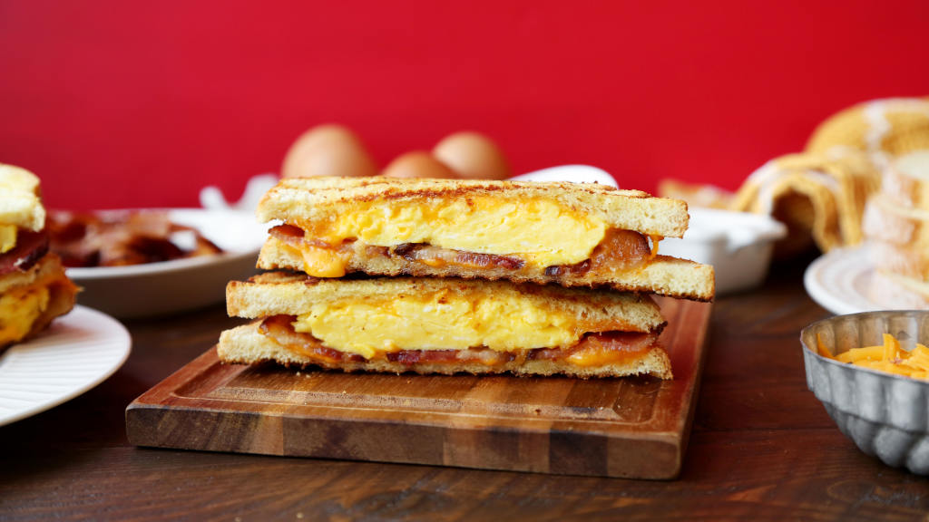 Scrambled Egg Breakfast Panini created by Jonathan Melendez 