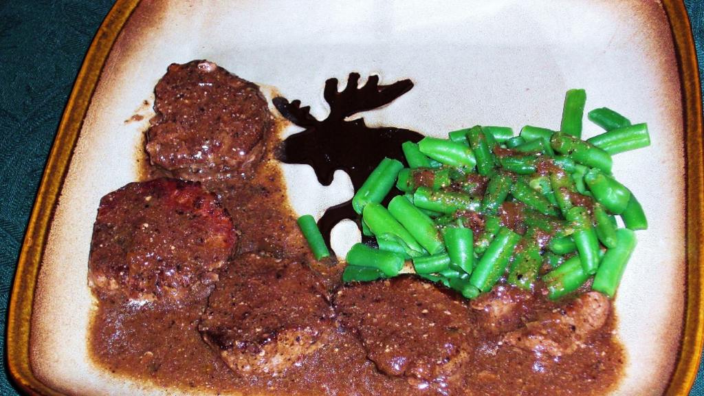 Venison Steaks W/ Creamy Pepper & Brandy Sauce Recipe