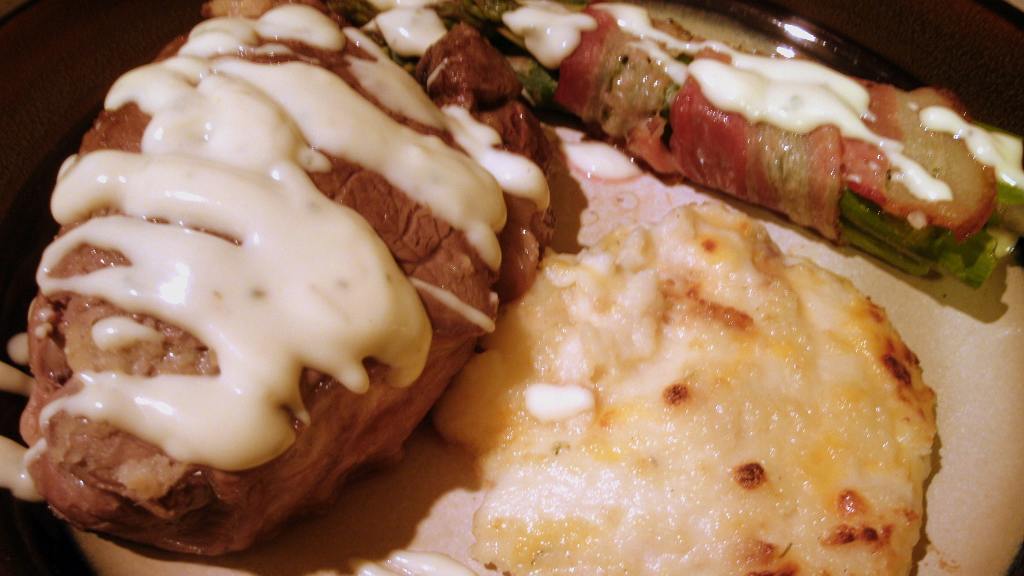 Crab Stuffed Steak With a Bearnaise Sauce Recipe