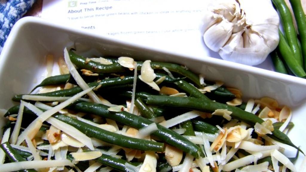 ParmesanGarlic Butter Green Beans With Almonds Recipe