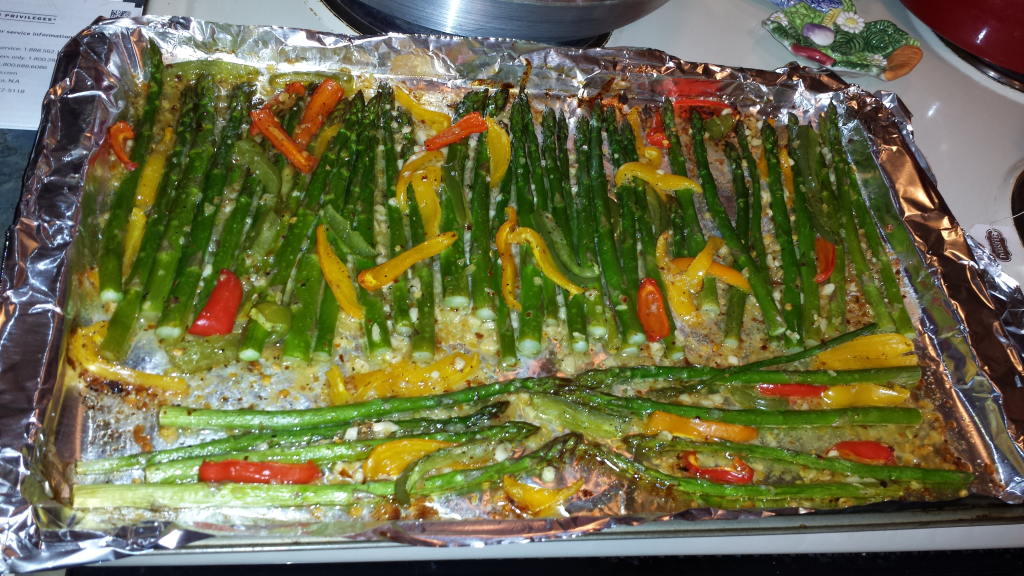 Grilled or Oven Roasted Bell Peppers and Asparagus Recipe