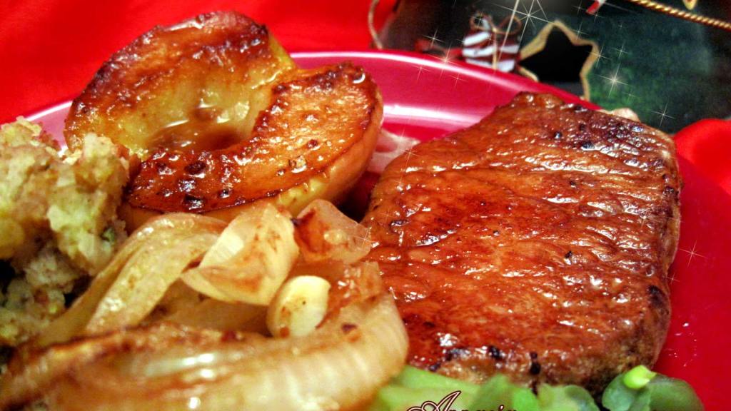 Pork Chops With Sage and Sweetened Apples created by Annacia