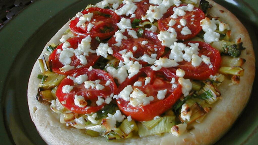 Leek, Tomato, Goat Cheese Pizza Recipe