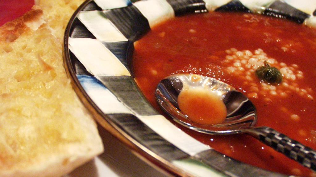 Easy Tomato Soup With Israeli Couscous CrockPot Recipe