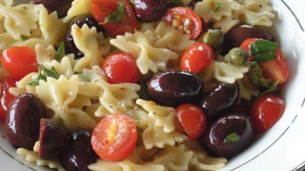 Tomato, Basil, and Caper Bow Tie Pasta Recipe