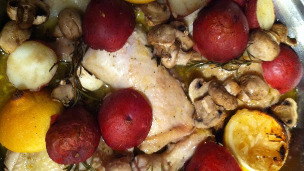 Roast Chicken Legs With Lemon & Thyme Recipe