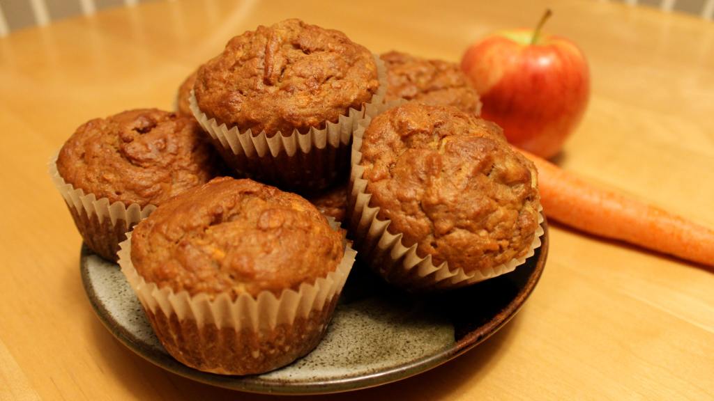 Banana, Carrot, Apple, Oat Bran Muffins Recipe