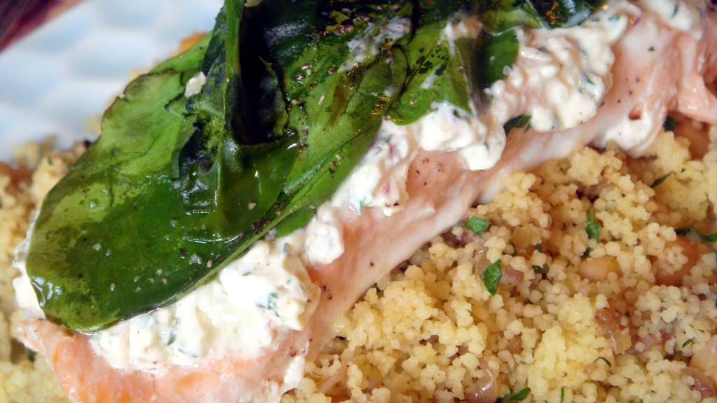 Salmon With Cream Cheese, Spinach & Garlic Recipe - Food.com
