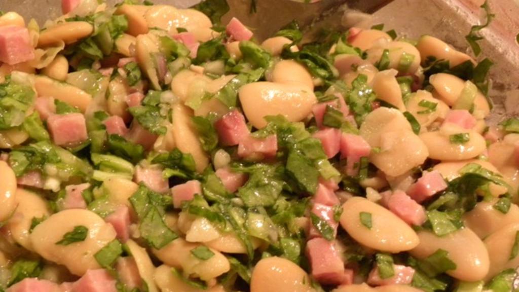 Fava Bean Salad With Jamon and Fresh Mint Recipe