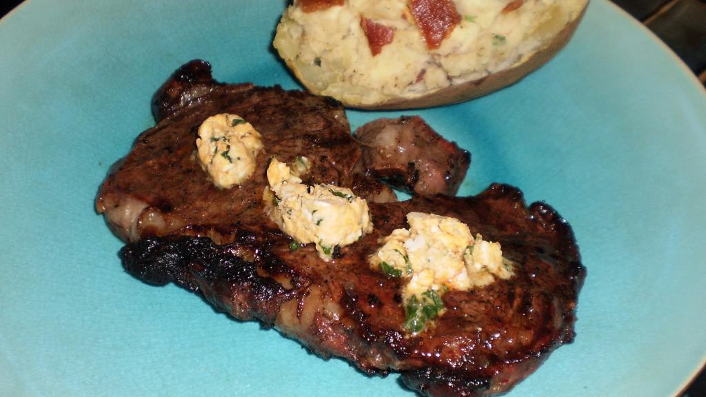 Steaks With Basil Blue Cheese Butter Recipe