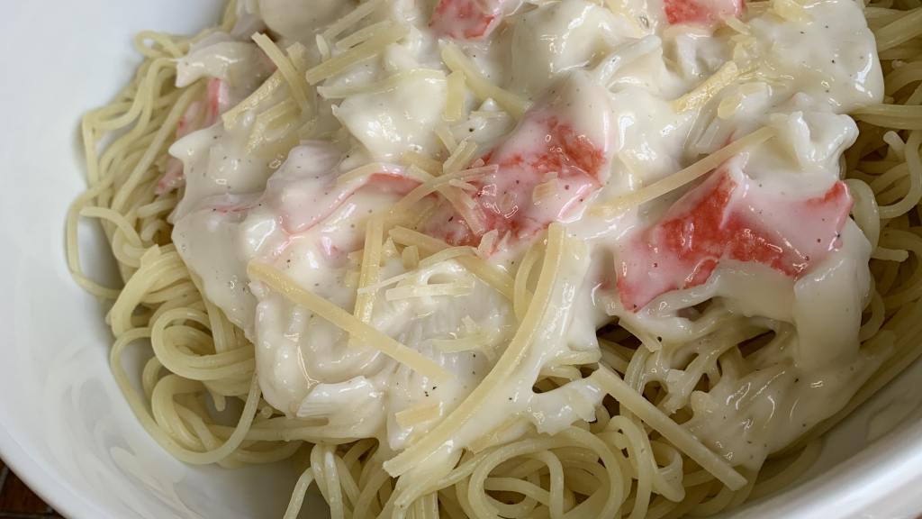 Angel Hair Pasta and Crab With Alfredo Sauce Recipe