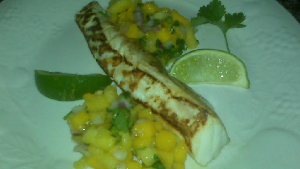 Grilled Halibut & Pineapple Mango Salsa (GlutenFree) Recipe