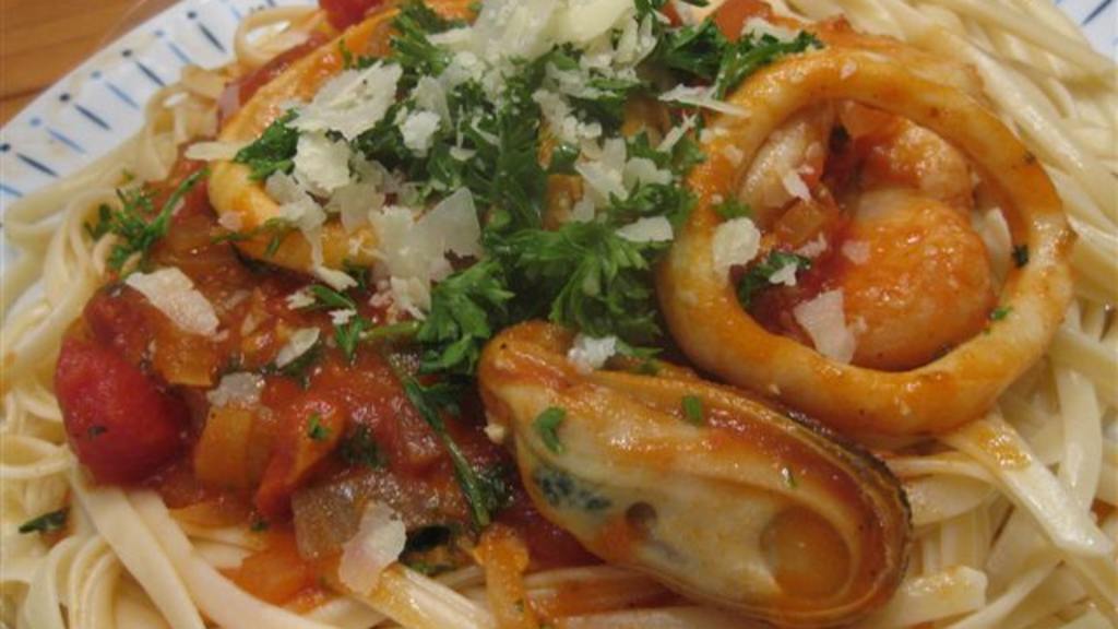 Tomato Seafood Marinara Pasta Recipe - Food.com