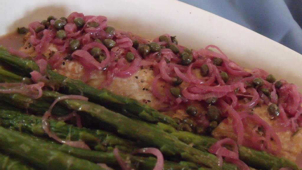 Lemon Butter Salmon With Capers and Asparagus created by Darkhunter