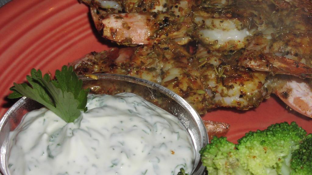Chipotle DryRub Shrimp With Cilantro Dipping Sauce Recipe