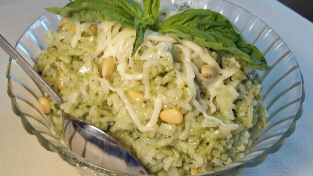 Pesto Rice With Pine Nuts created by Debbwl