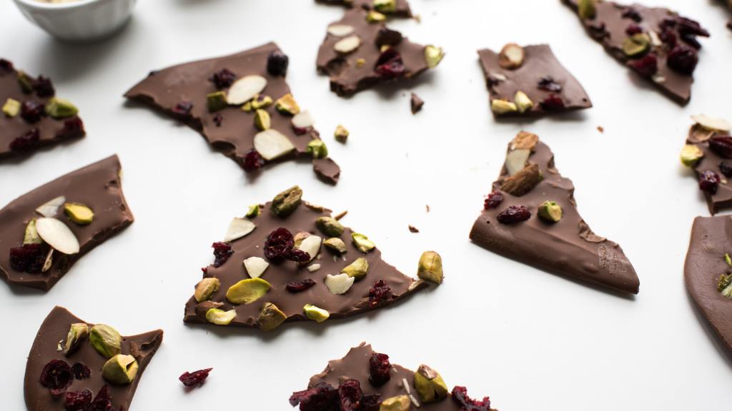 Chocolate Bark With Mixed Nuts and Dried Berries created by iamafoodblog