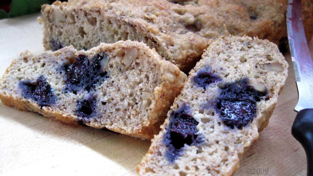 Banana - Applesauce - Blueberry and Walnut Fat-Free Quick Bread created by Annacia