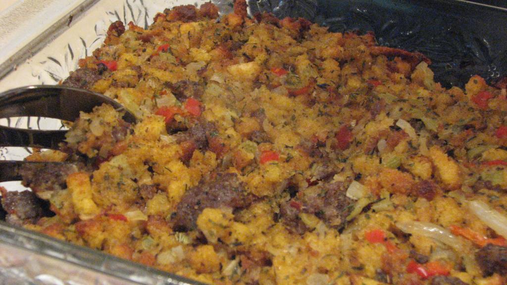 Andouille Sausage and Corn Bread Stuffing Recipe
