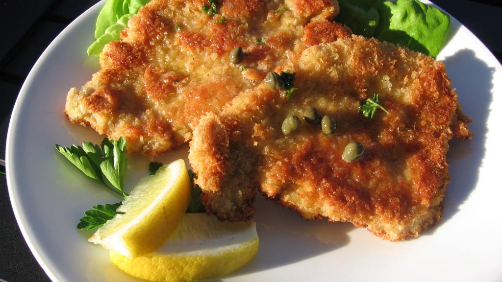 PankoCoated Chicken Schnitzel With Capers and Lemon Recipe