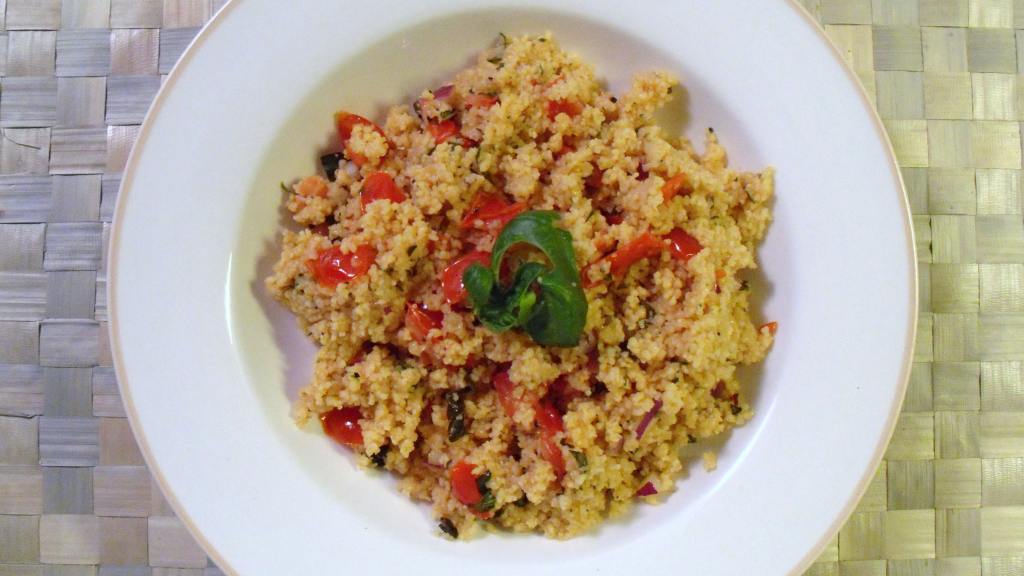 Roasted Garlic Couscous With Tomatoes & Basil created by la petite chef
