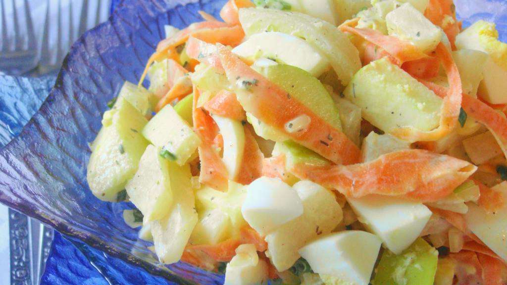 TurnipAppleCarrot Salad With Eggs Recipe
