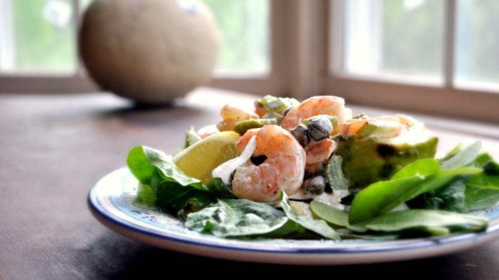 Shrimp Salad-Stuffed Avocados Recipe created by Andi Longmeadow Farm