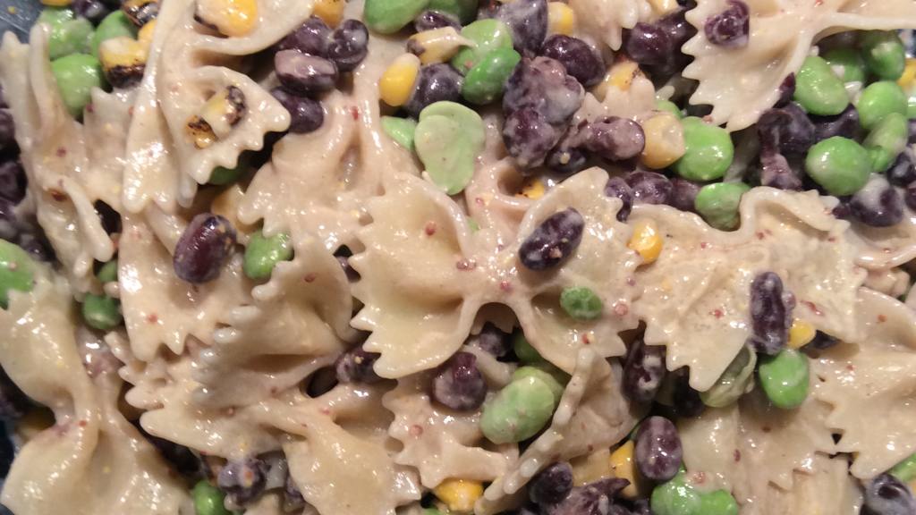 Edamame Pasta Salad With Tahini Dressing Recipe