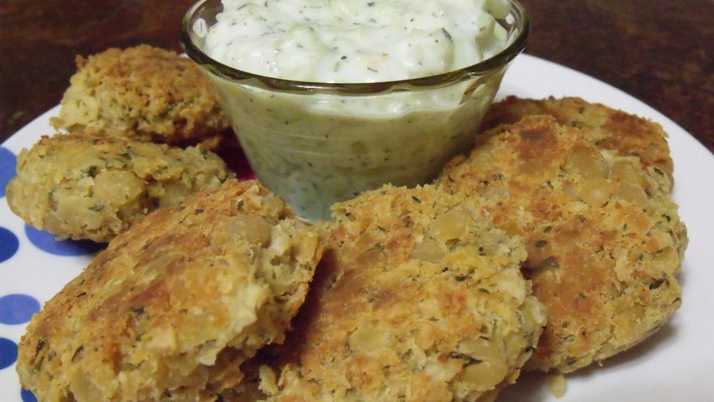 Chickpea Fritters With Tzatziki Sauce Recipe