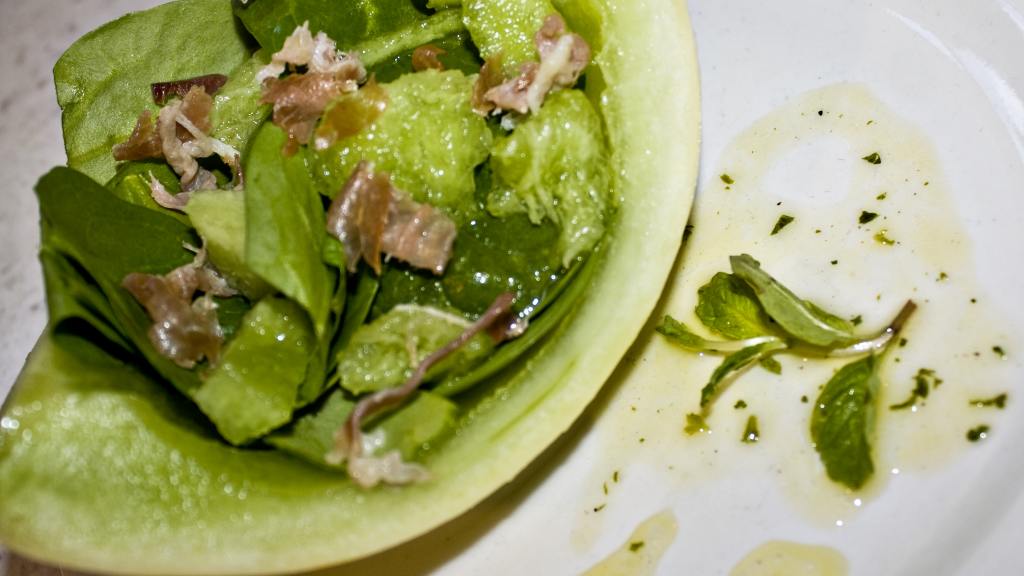 Melon and Parma Ham Salad With Mint Dressing Recipe