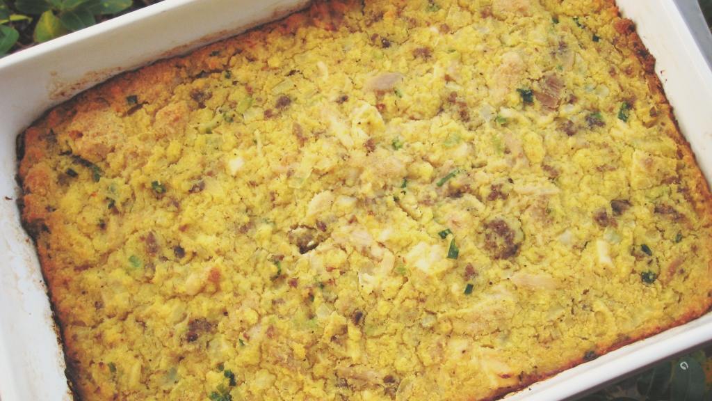 Deluxe Cornbread Dressing Casserole (Big Batch) Recipe