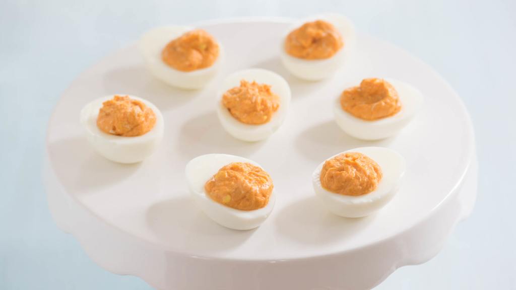 Buffalo Chicken Deviled Eggs (Aka Buffalo Horns) Recipe