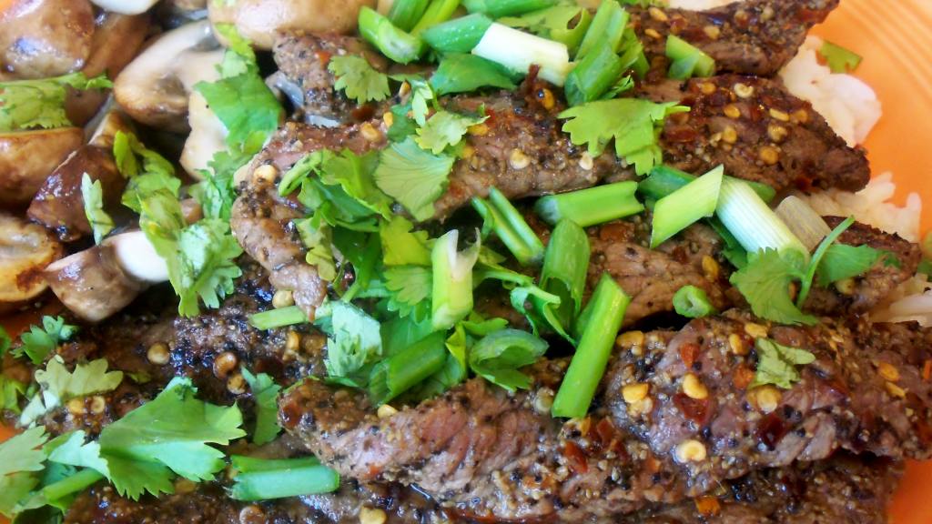 Spiced Beef Stir Fry With Scallions and Cilantro Recipe
