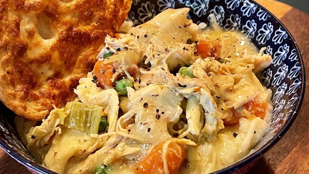 Chicken Noodle Soup over Mashed Potatoes created by Linajjac