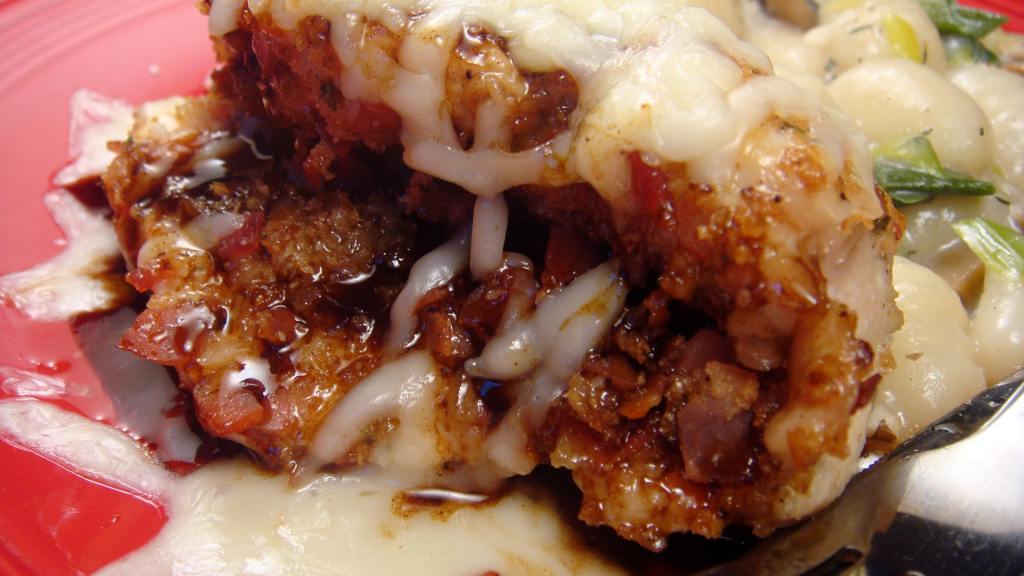 ProvolonePancetta Stuffed Chicken With Balsamic Sauce Recipe