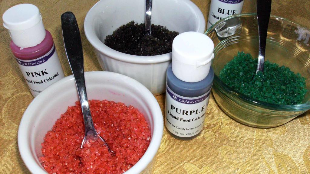 Colored Sanding Sugar for Cookie & Cupcake Decorating Recipe