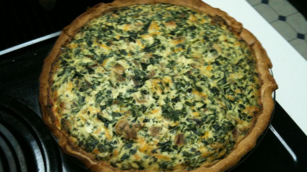 Spinach Ricotta Mushroom Quiche (Lighter) Recipe