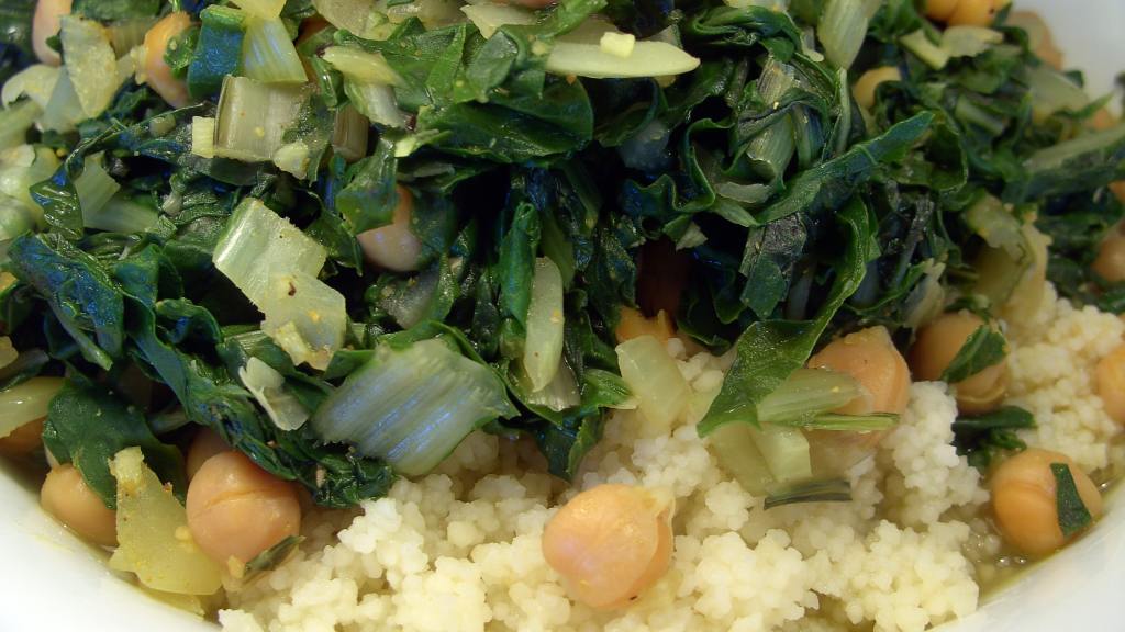 Spinach and Chickpeas With Couscous Recipe