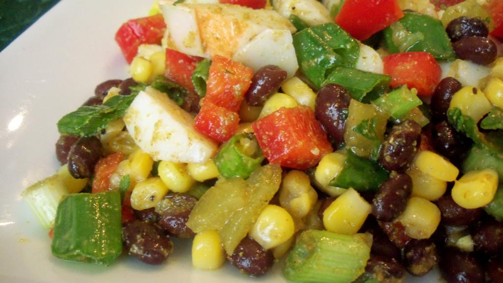 Colorful Black Bean and Crab Salad created by Parsley