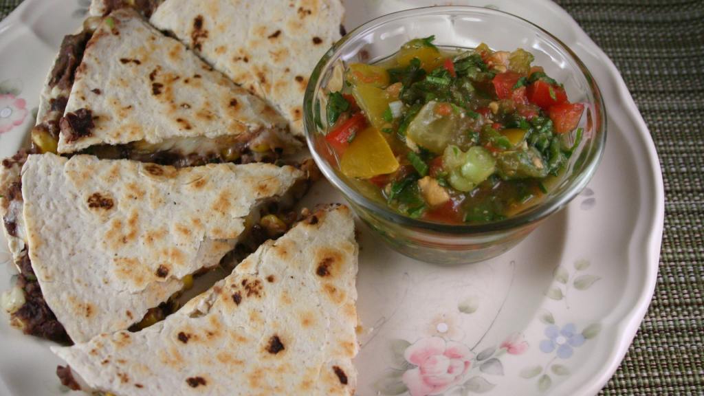 Quick and Healthy Black Bean Quesadillas created by SashasMommy