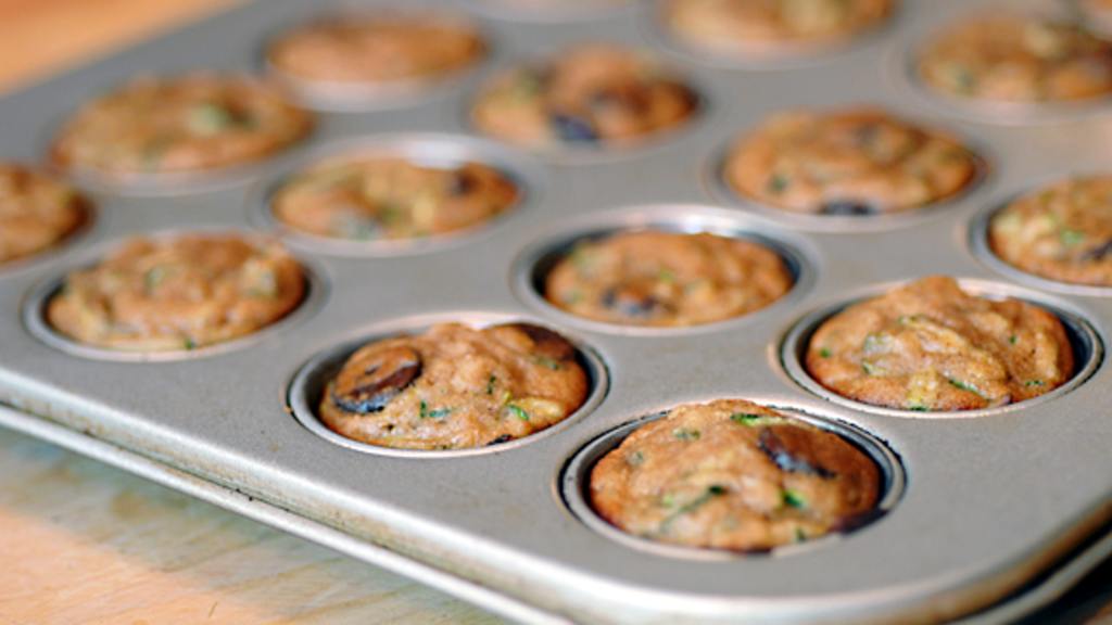 Zucchini Chocolate Chip Mini-Muffins (Gluten Free) created by Elanas Pantry