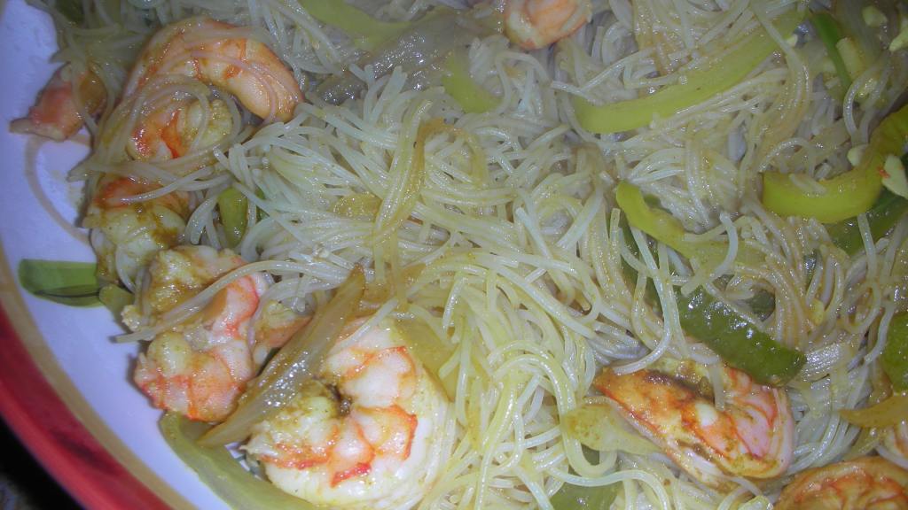 Stir-Fried Rice Noodles With Curried Shrimp - America's Test Kit created by JackieOhNo