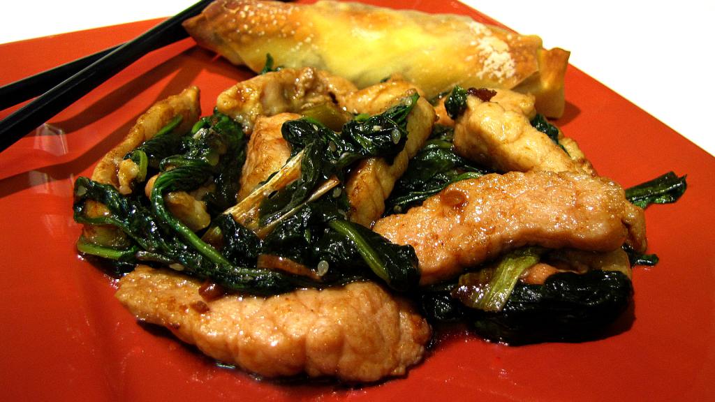 Pork With Spinach Stir Fry Recipe - Food.com