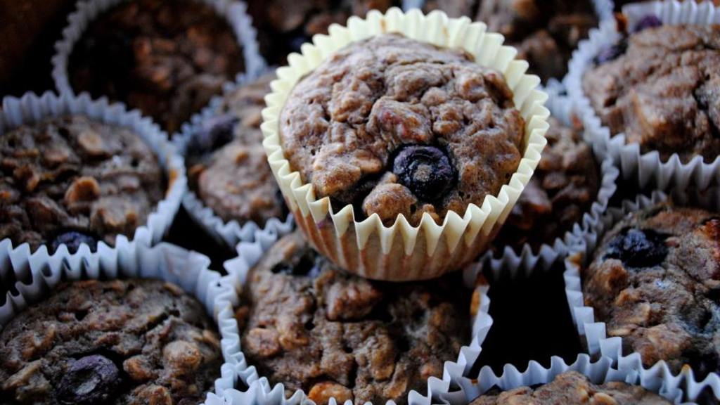 NoFlour NoSugar Oat Walnut Fruit Muffins Recipe