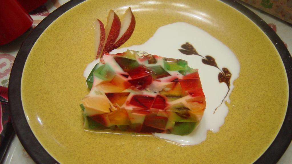 Stained Glass Cake With Milk Jello Recipe