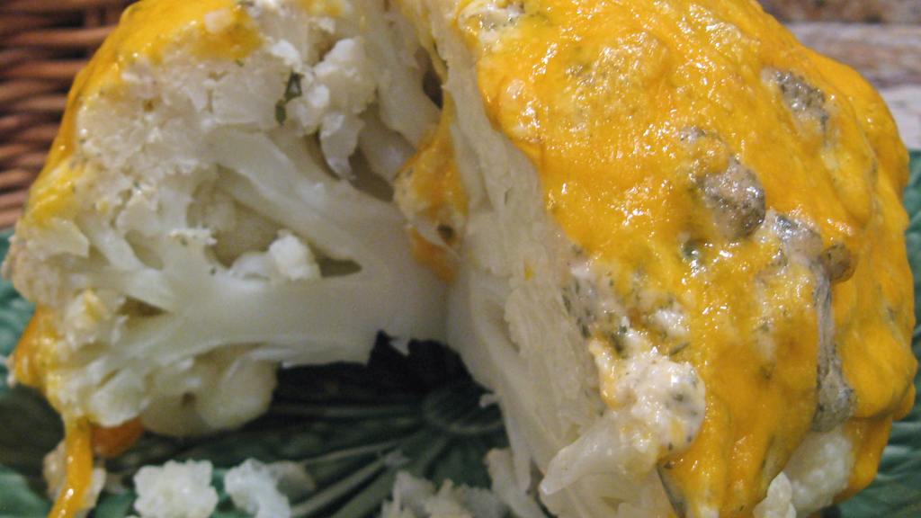 Cauliflower With Lemon MayonnaiseCheddar Crust Recipe