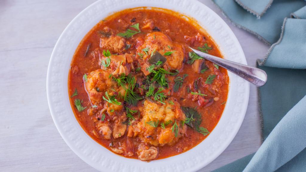 Cilantro Lime Corn Meal Dumplings in Chorizo Chicken Soup Recipe