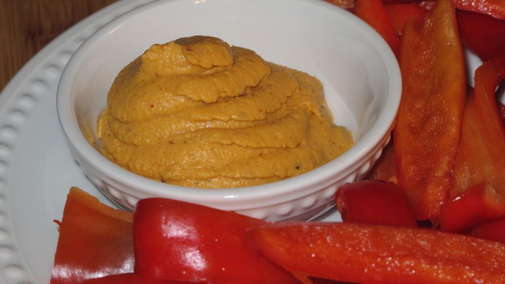 Spicy Roasted Red Pepper Hummus created by SarahKaye