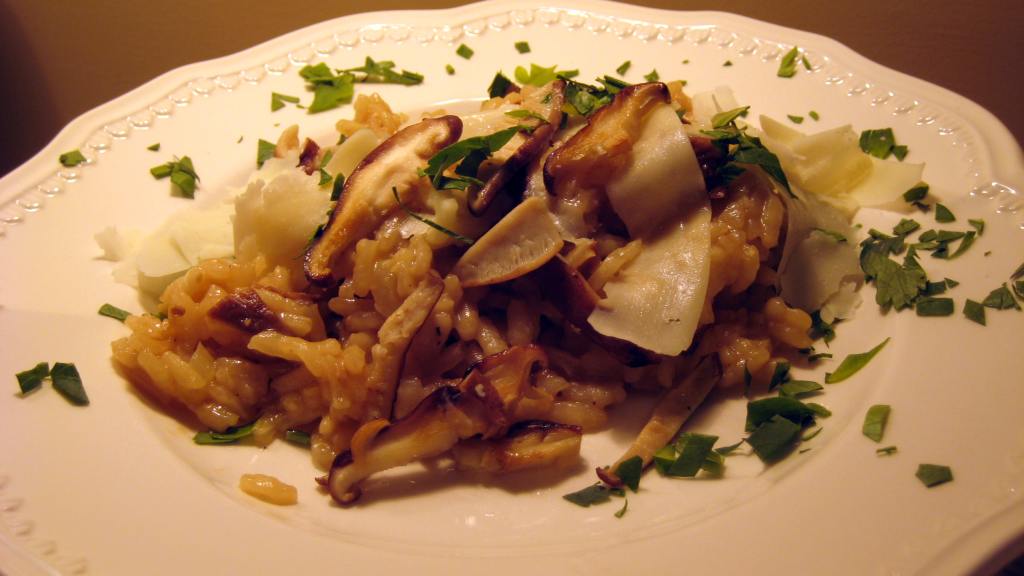 Mushroom Risotto With Dried Porcini and Shiitake Mushrooms Recipe